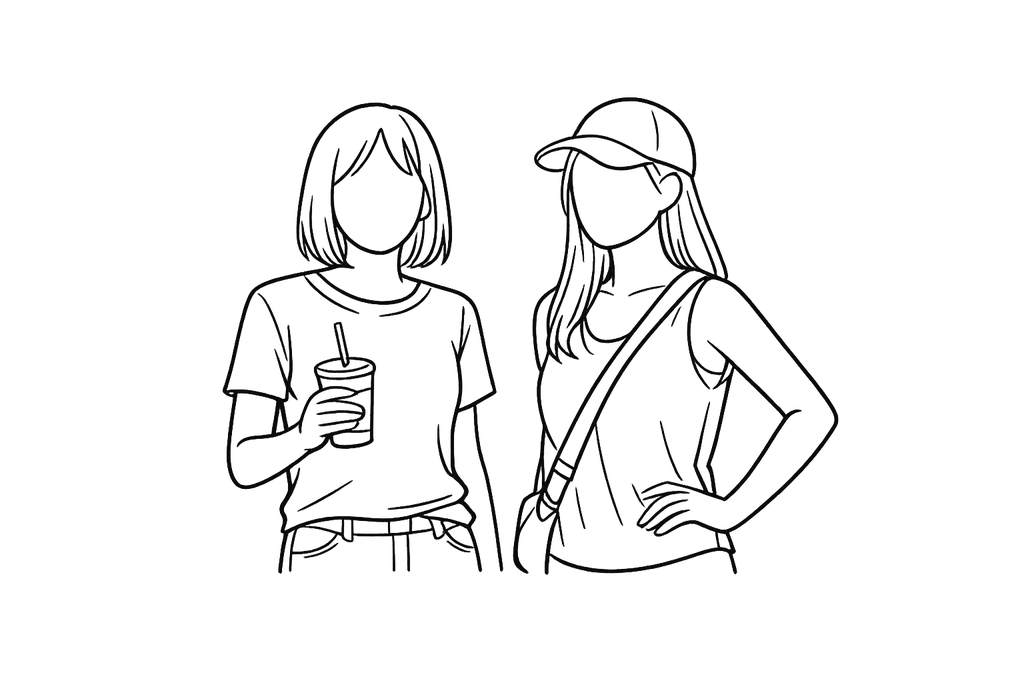 オーナー＆スタッフのラインイラスト